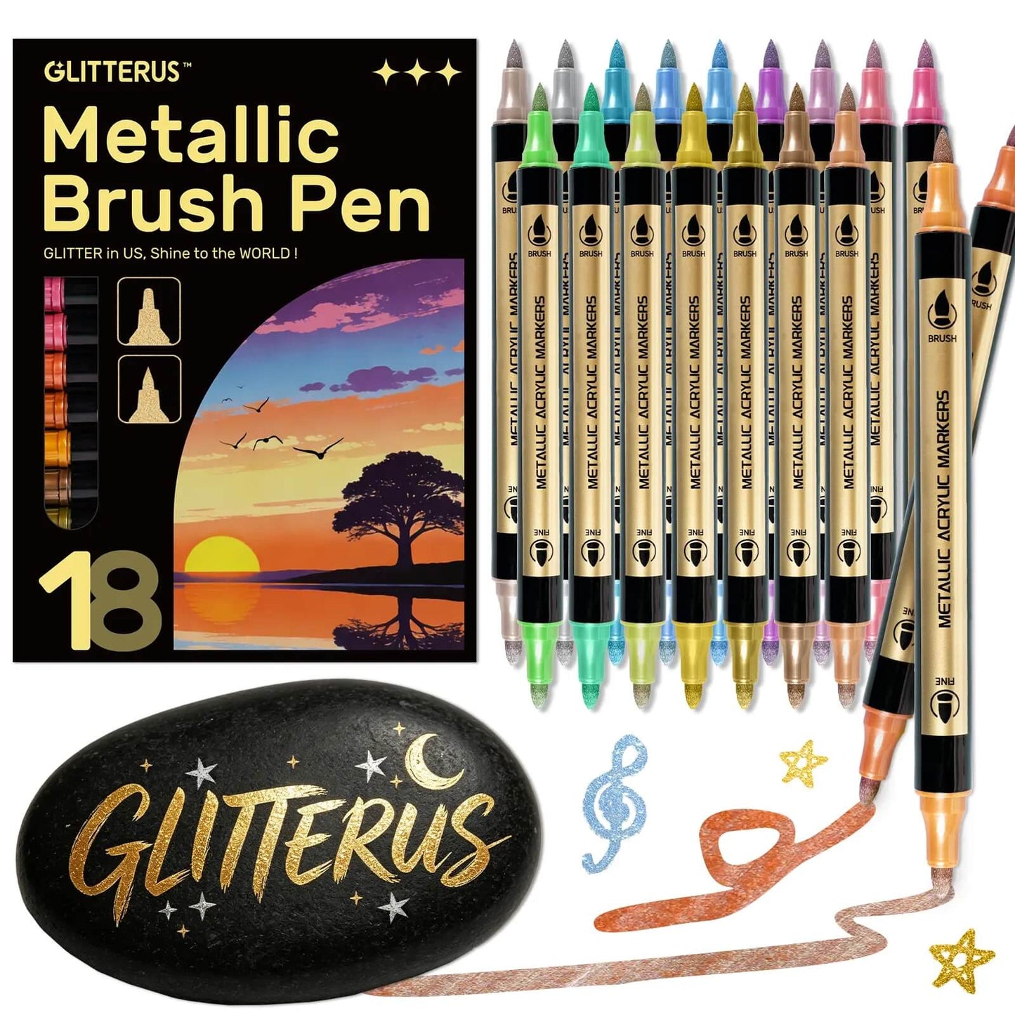 Glitterus Metallic Acrylic Paint Markers