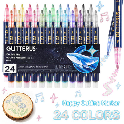 Glitterus Outline Shimmering Markers