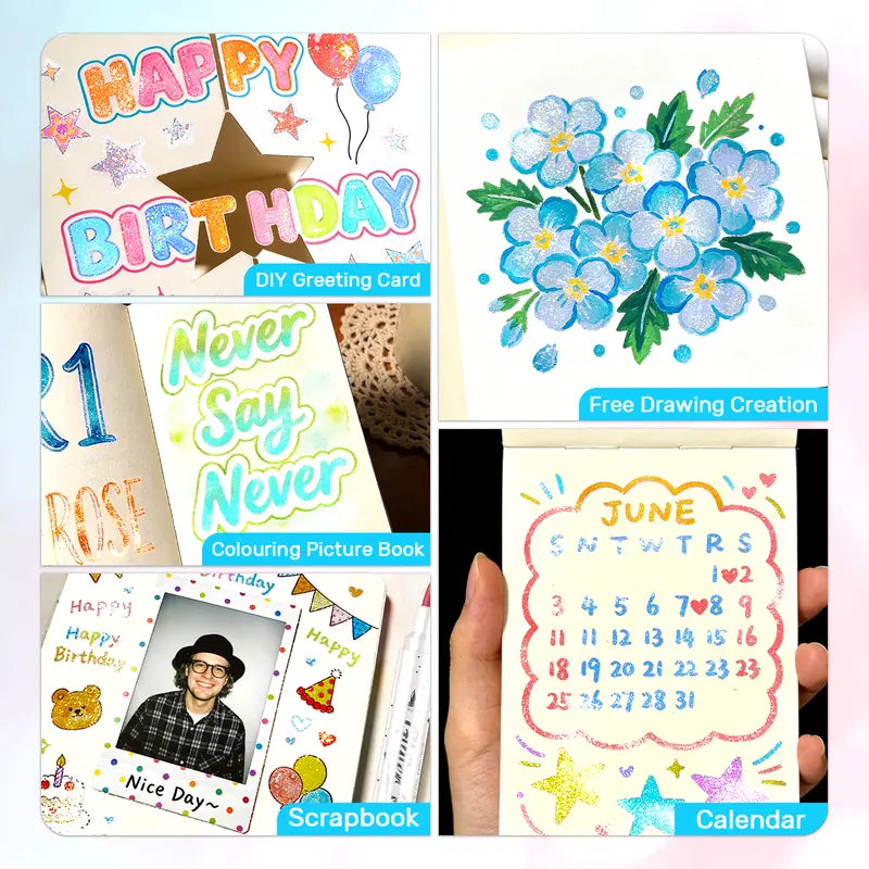 Glitterus Jumbo Bright Glitter Markers & Daubers