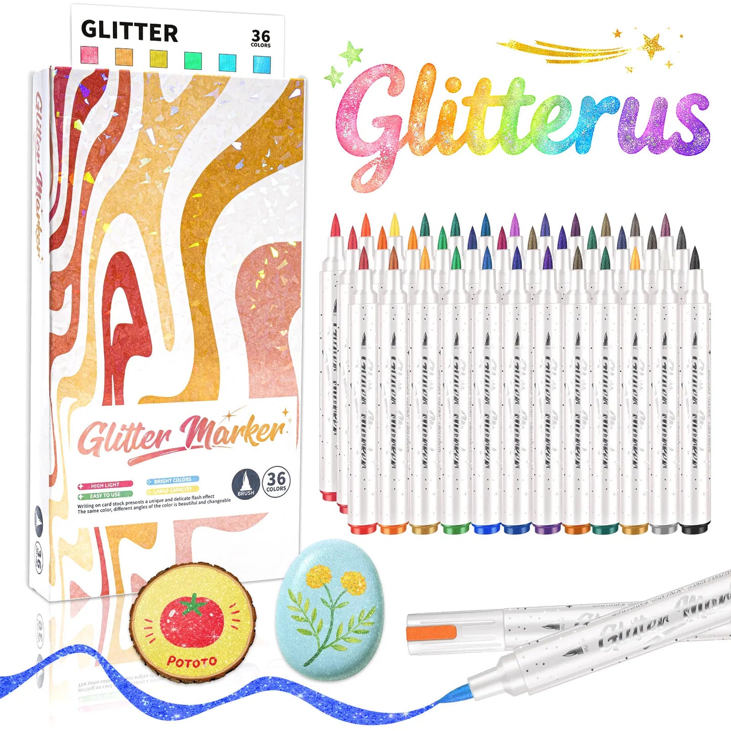 Glitterus Jumbo Bright Glitter Markers