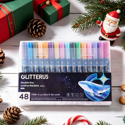 Glitterus Outline Shimmering Markers