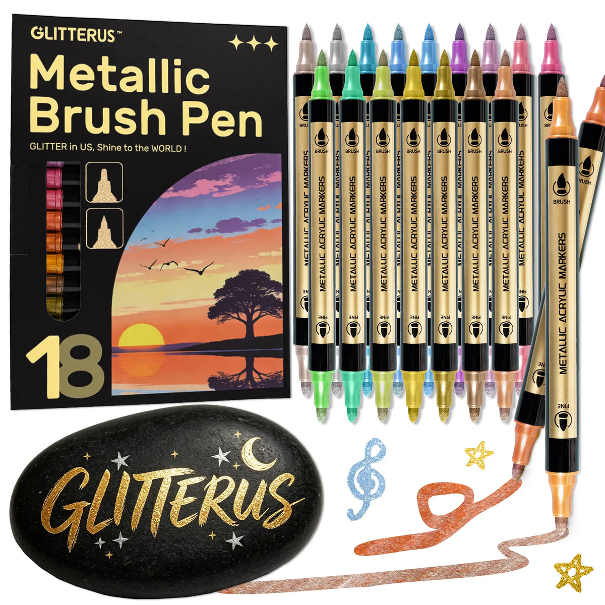 Glitterus Metallic Acrylic Paint Markers