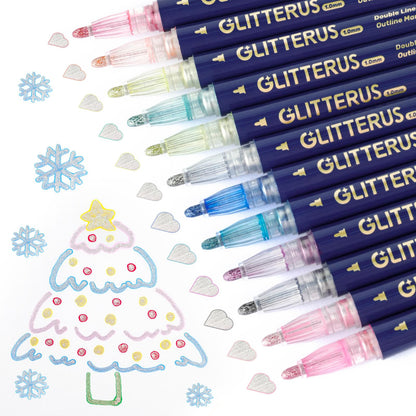 Glitterus Outline Shimmering Markers