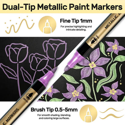 Glitterus Metallic Acrylic Paint Markers