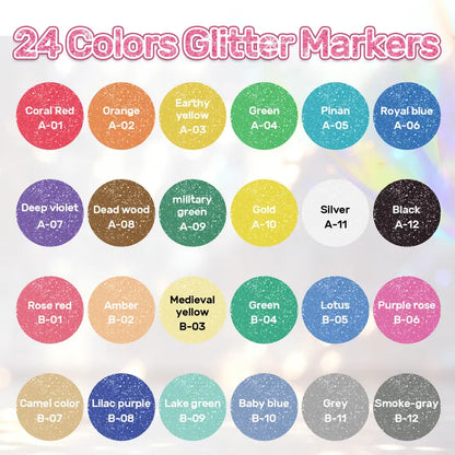 Glitterus Jumbo Bright Glitter Markers