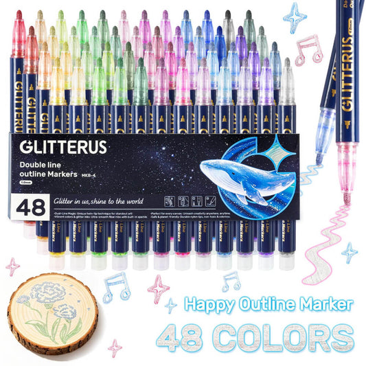 Glitterus Outline Shimmering Markers